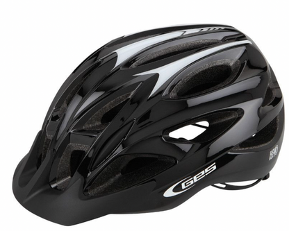 CASQUE VELO ADULTE GES VTT/GRAVEL REVO NOIR IN-MOLD TAILLE 54-58 AVEC VISIERE ET FIT-SYSTEM