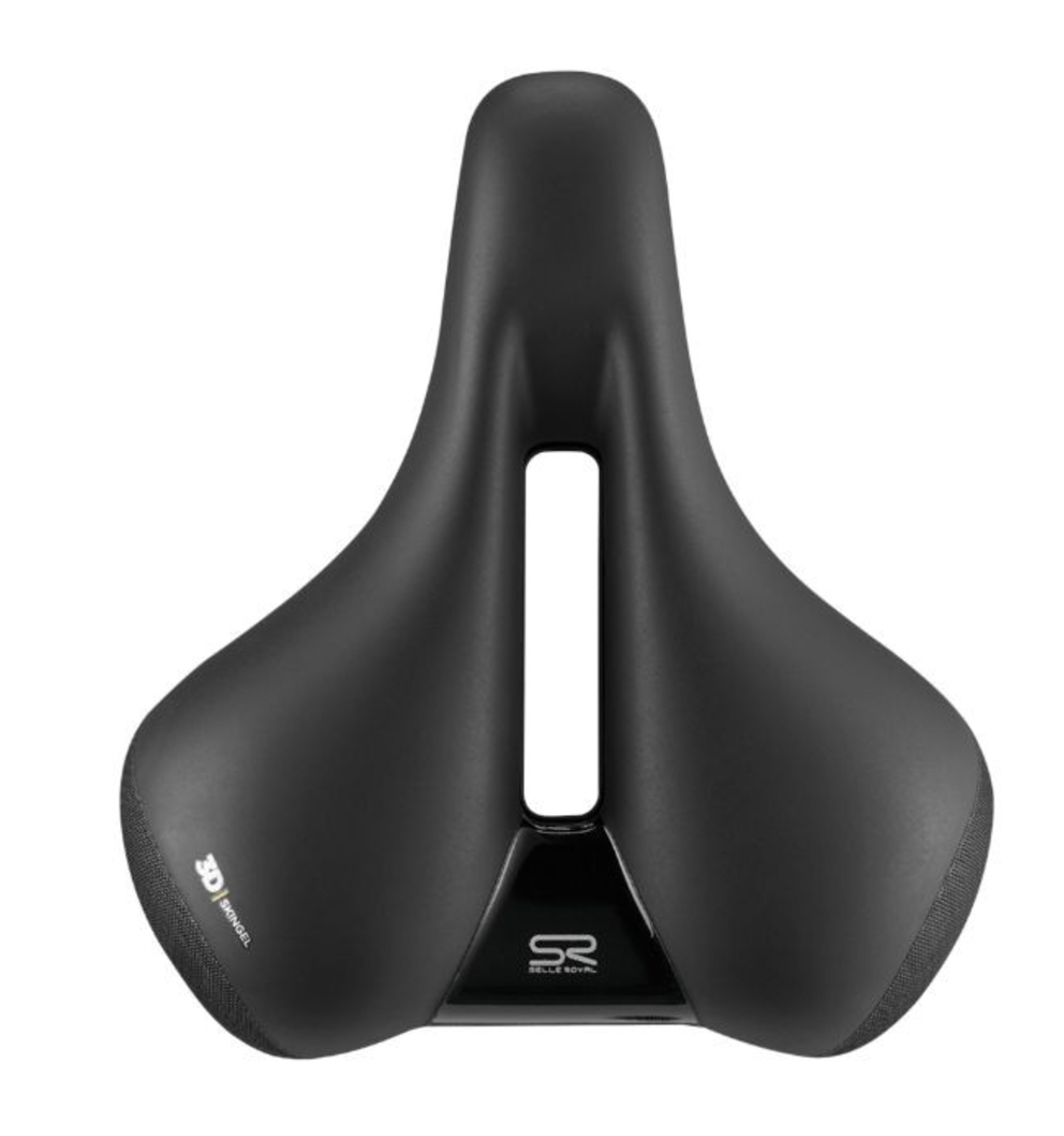 SELLE ROYAL ELLIPSE LOISIR AVEC TROU CENTRAL RELAXED NOIR 250x223mm 638g