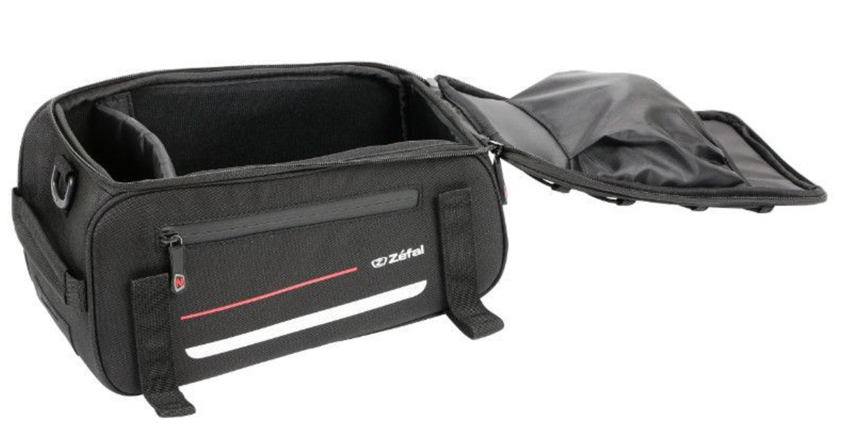 SACOCHE ARRIERE VELO TRUNKBAG ZEFAL Z TRAVELER 40 SUR PORTE BAGAGE UNIVERSEL 9L POLYESTER WATERPROOF NOIR (31x18x14cm)