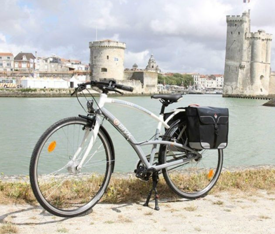 SACOCHE ARRIERE VELO DOUBLE RIGIDE HAPO.G 32L NOIR WATERPROOF FIXATION VELCROS SUR PORTE BAGAGE